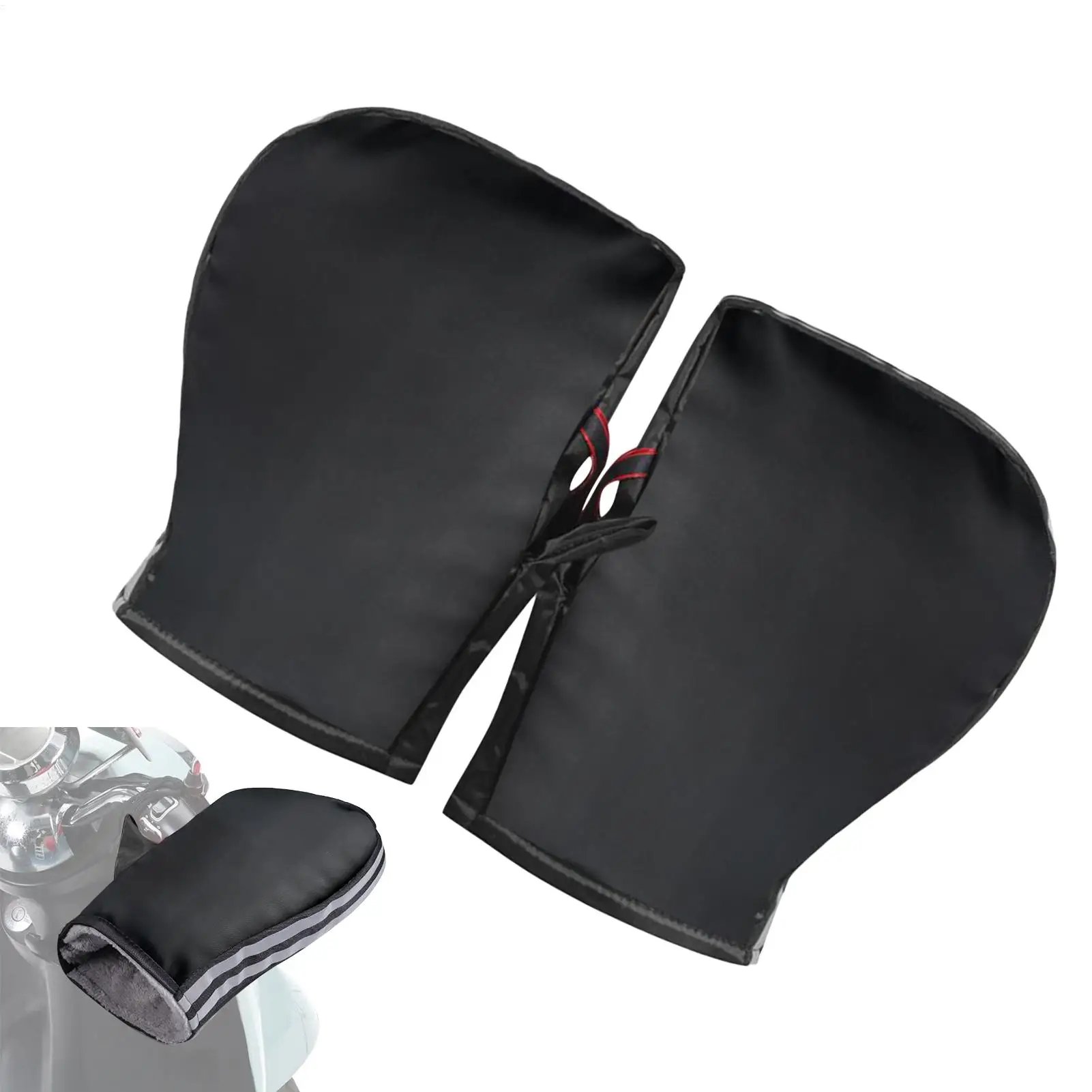 Winter cycling gloves Waterproof Handle bar Mitts Motorcycle Handlebar Gloves Warm Windproof Muffs with Reflective Strips gloves