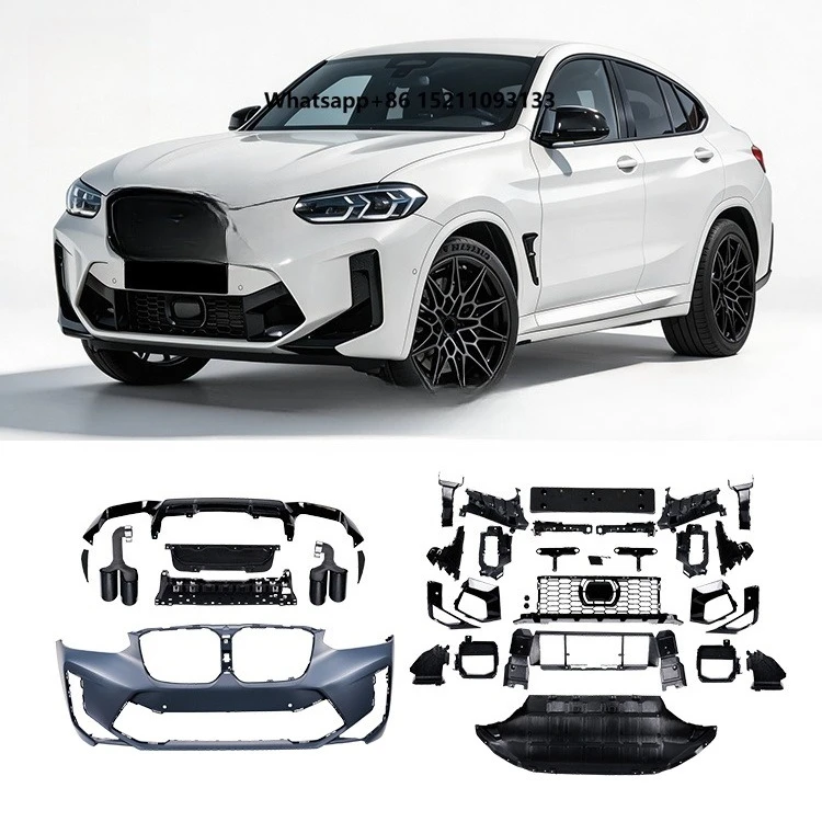 Car Modification Accessories for X Series X4 G02lci X4M Style Front Car Bumper Rear Diffuser with Exhaust Auto Parts BodyKit
