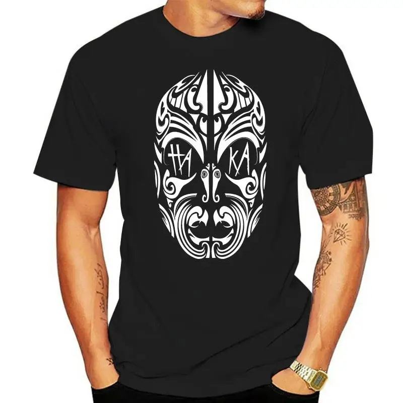 Stooble Men New Zealand Haka Mask T-shirt 2022 Short Sleeve Cotton T Shirts Man Clothing