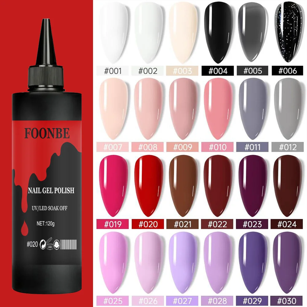 

120g Nail Gel Polish Semi Permanent Gel Varnish UV LED Gel Varnish Soak Off Full Coverage Beautiful Nail Polish Gel Lacquer