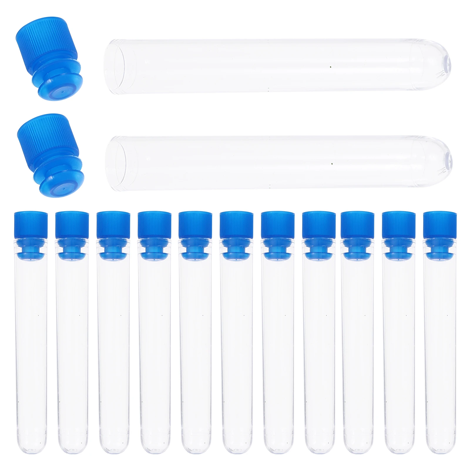 

50 Pcs Laboratory Test Tube Tubes Sample Empty Chocolate Liquid Container with Lids Storage Clear