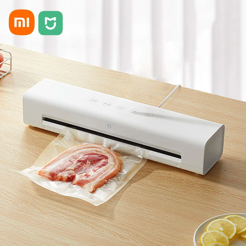 Xiaomi Mijia-sellador al vacío de alimentos, máquina automática de envasado al vacío para el hogar, 10 bolsas gratis, Original