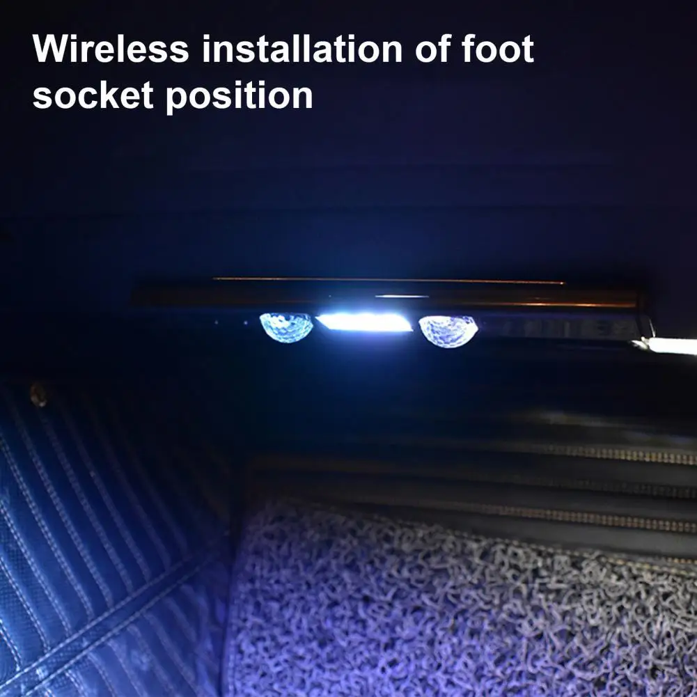

2PCS Car Ambient Lights 64 RGB Color Interior Gradient Music Acrylic Light Guide Fiber Optic Universal Decoration Atmosphere