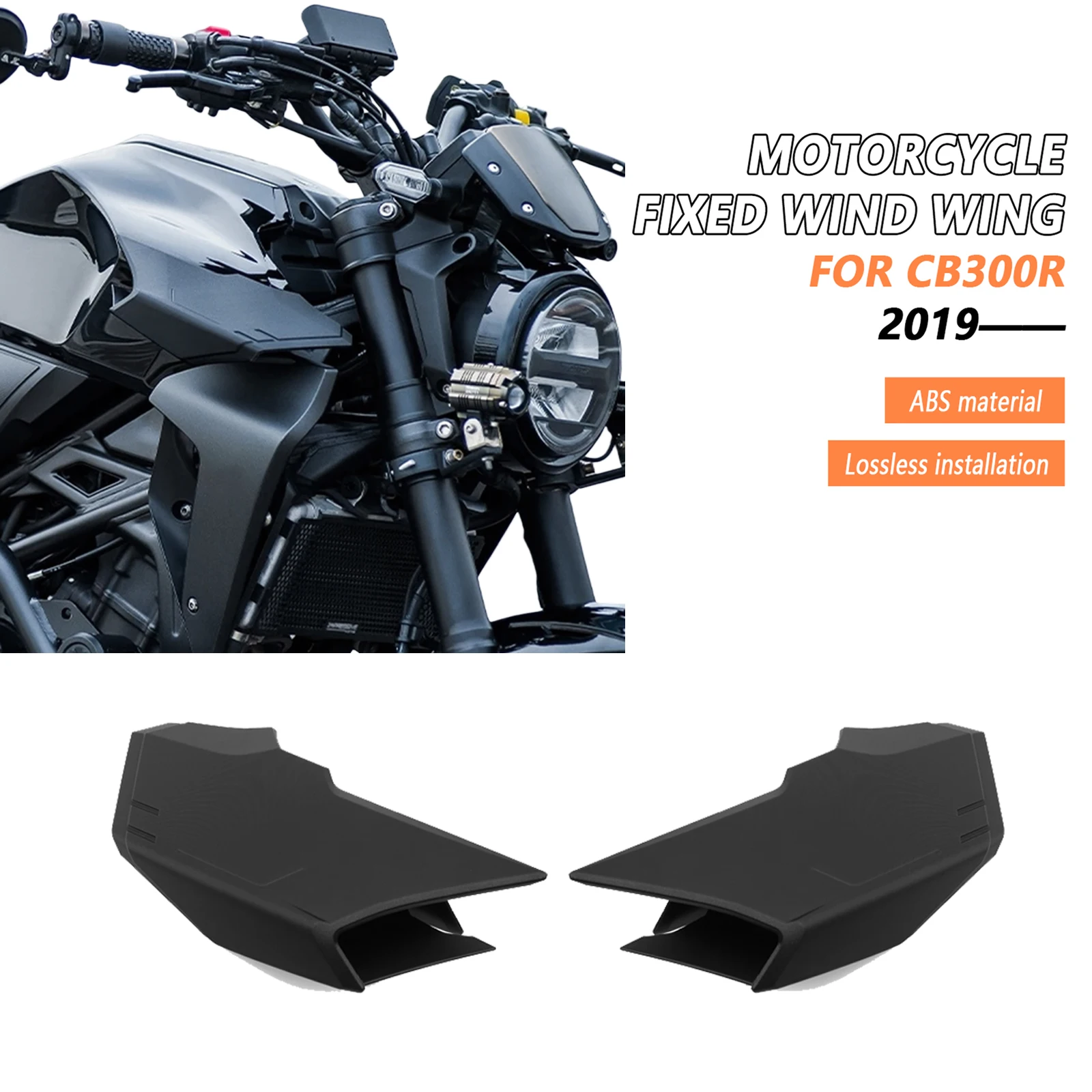 

For HONDA CB 300R 2019-2024 CB300R 2025 Front Fairing Side Winglets Aerodynamic Wing Shell Cover Protection Guards Kit CB 300 R