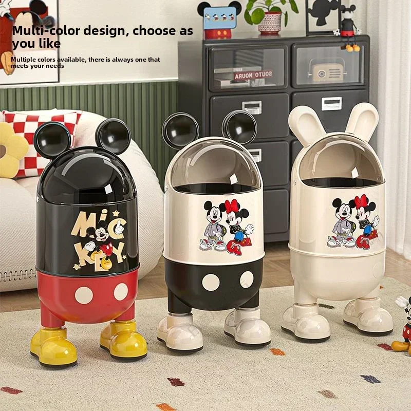 New Disney series Mickey cute children's bedroom living room kitchen fashion simple cartoon creative versatile home trash can