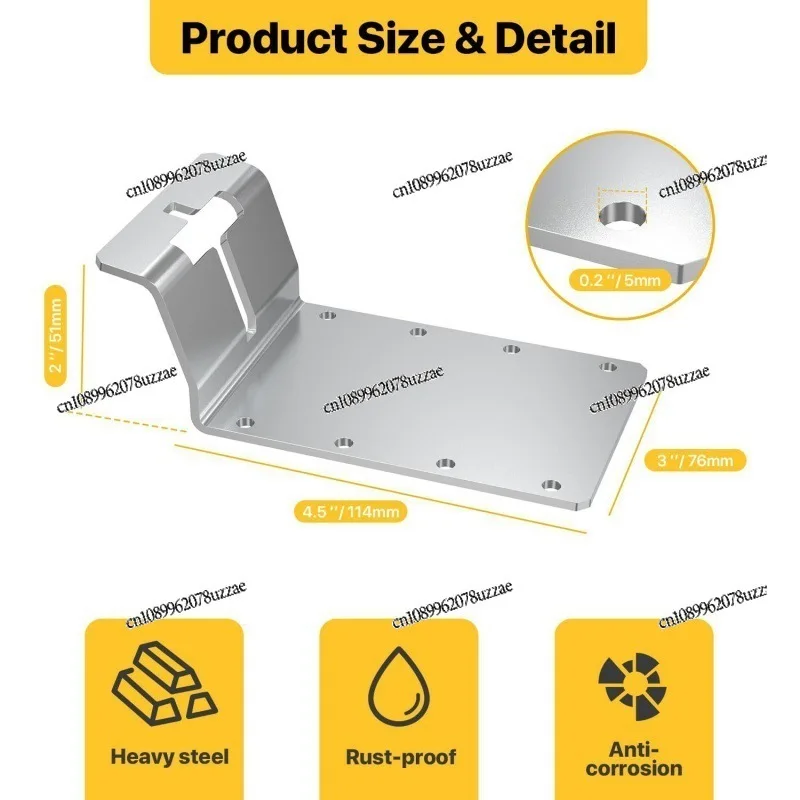6-Piece T-Post Bracket, T-Post Target Hanger, Fence Bracket for T-Post