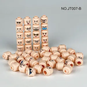 الساخنة 56 قطعة / الكثير مصغرة الشكل رئيس الإبداعية الضحك وجوه البكاء لطيف تعبير الوجه الطوب لبنات البناء نموذج الأطفال لعب الهدايا أفضل 10 دمية أطفال بكاء مبيعا - رقم 1