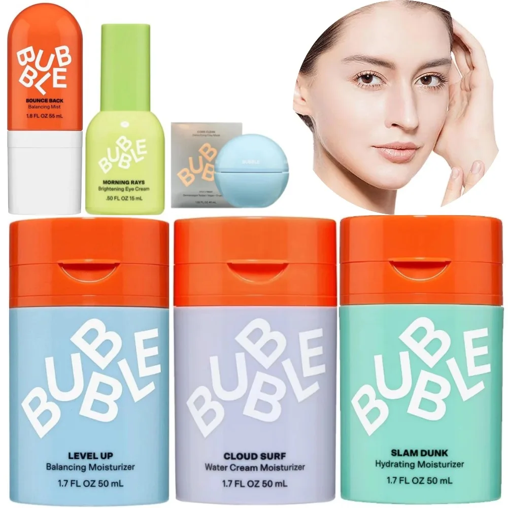 Crema Hidratante Burbujeante, Control de Grasa, Crema Facial Equilibrada, Spray Fijador de Maquillaje, Calmante e Hidratante Instantáneo, Cuidado de la Piel