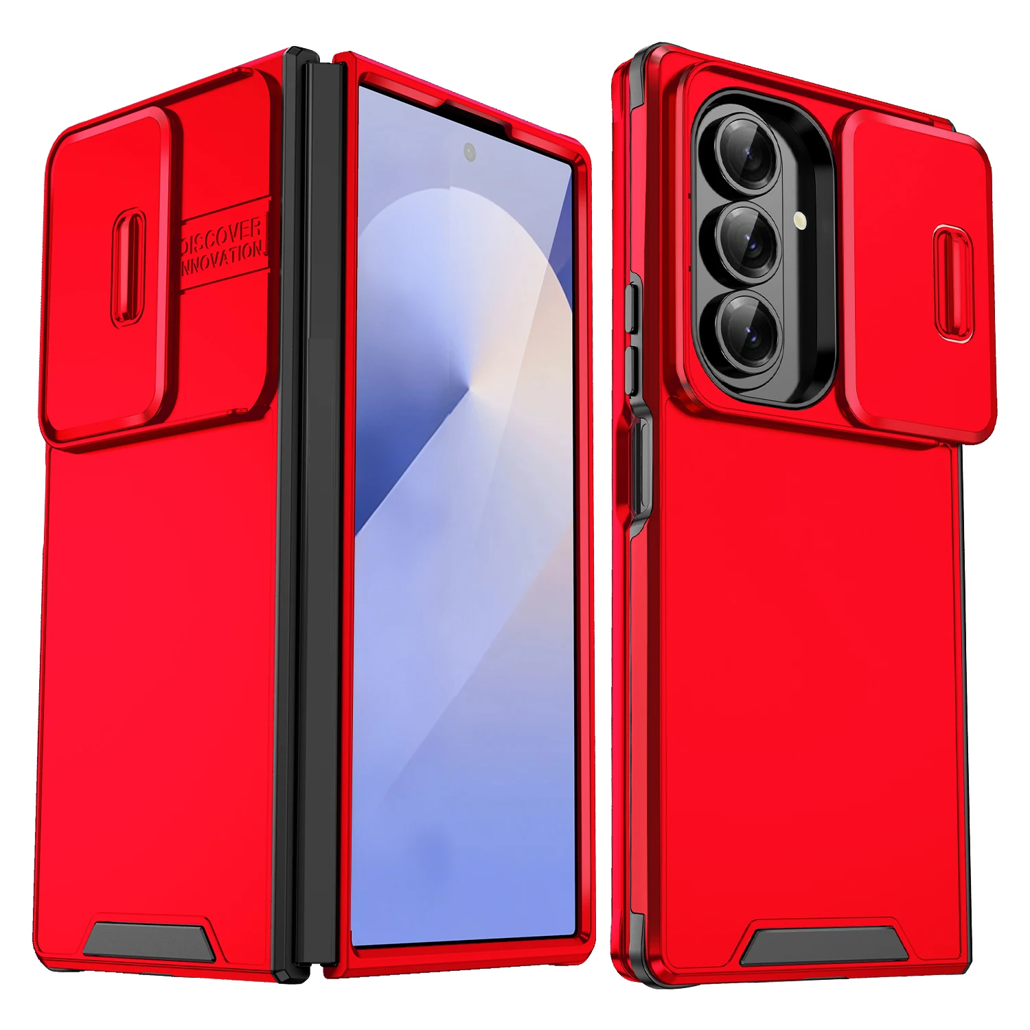 Shockproof Silicone Phone Case Full Lens Protection for Samsung Galaxy Z Fold 5 4 6 7 Soft Shockproof Back Cover Cases