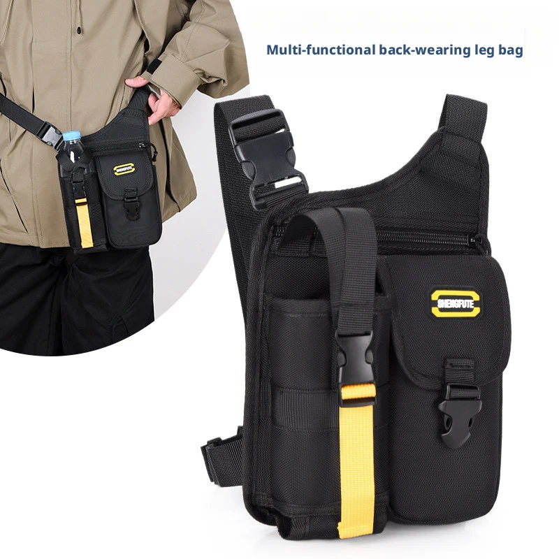 Multifunctional Tactical Drop Leg Bag with Water Bottle Holder, Outdoor Waist & Thigh Belt Bag for Hiking, Travel, Motorcycle