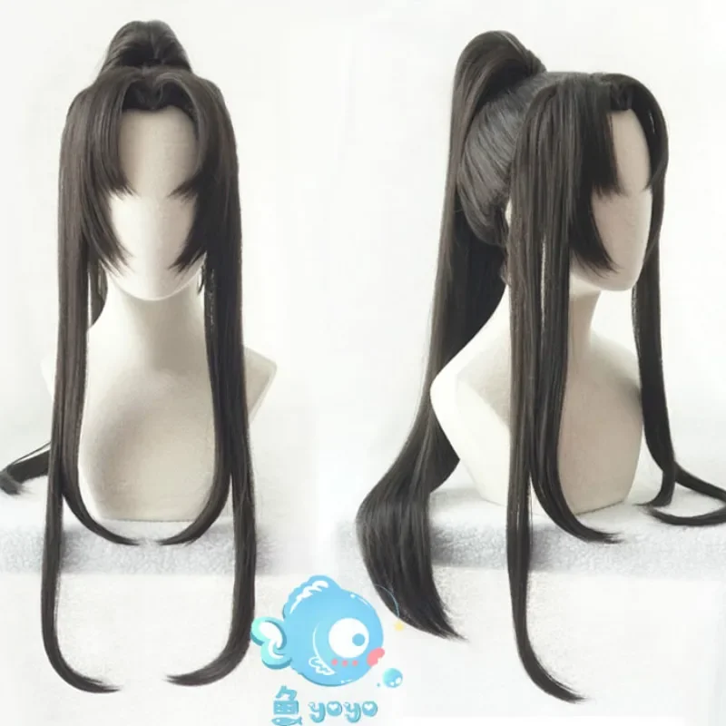 Grandmaster of Demonic Cultivation Mo Dao Zu Shi Jin Ling Cosplay Black Long Ponytail Heat Resistant Synthetic Hair Costume Wigs