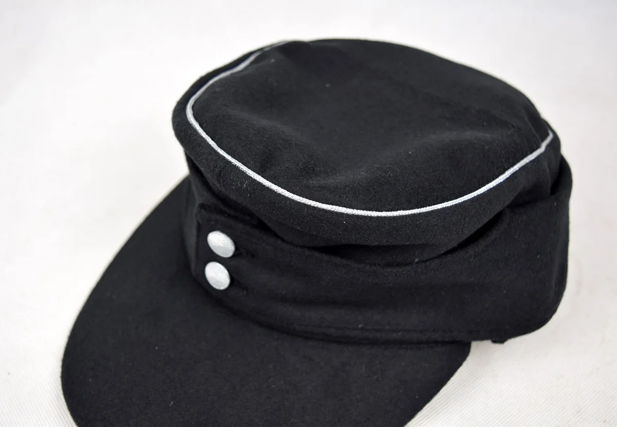 Cosplay German M43 Field Cap Panzer Officer Woolen hat Black Reenactment