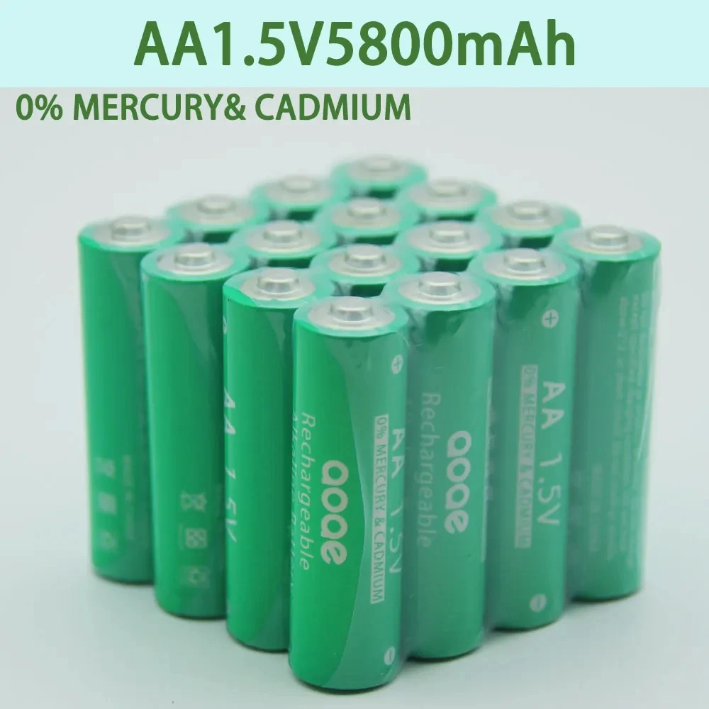 

1.5V AA New2~20pcs/lot Brand AA Rechargeable Battery 5800mah New Alkaline Rechargeable Batery for Led Light Toy Mp3