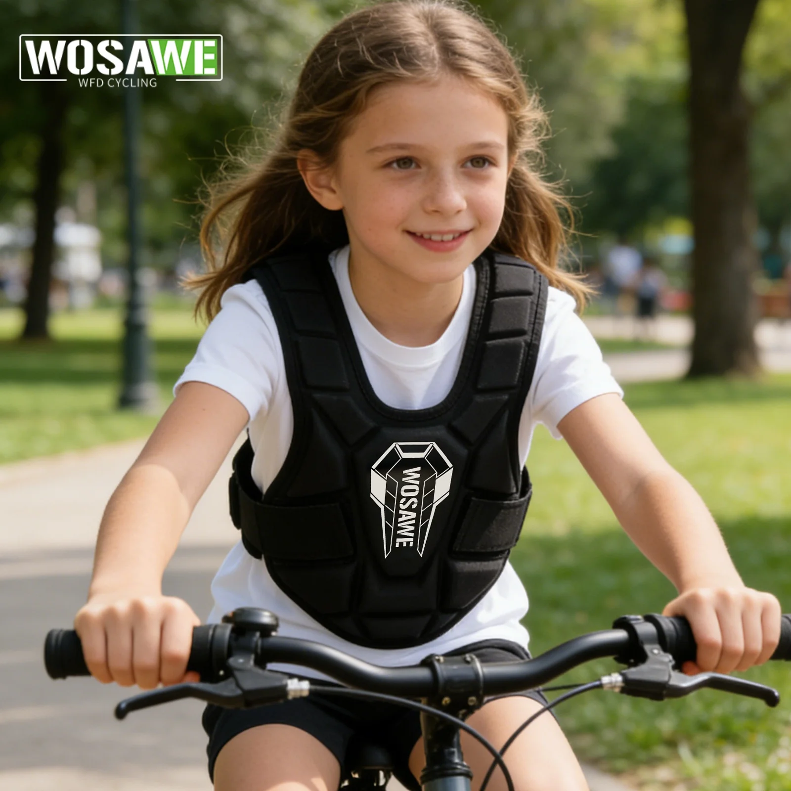 

WOSAWE Children Cycling Vest Breathable Motorcycle Vest Youth Chest Vest For Roller Skating Soccer Football Sport Vest