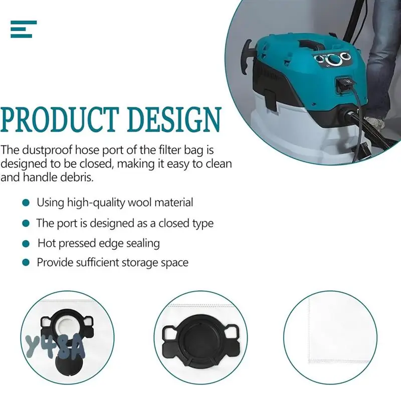 12Pcs Dust Bags Fornilfisk 107419593 ATTIX33/44,Vl200aero 20/21,Aero 25/26/31,VC2010L/VC2511 Vacuum Cleaner Parts-Y48A