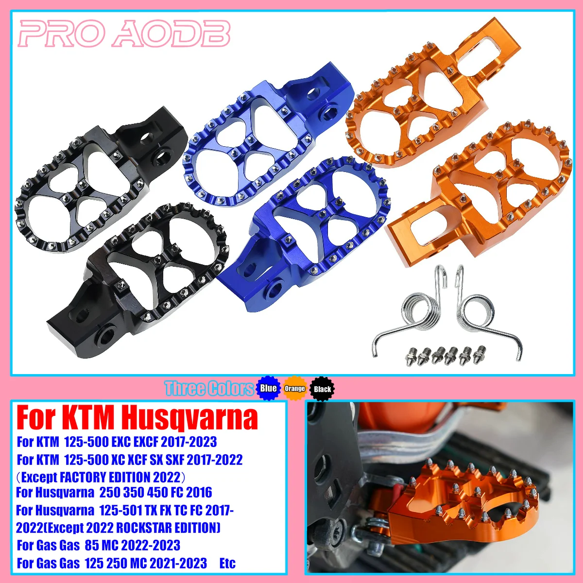 

Motorcycle CNC 2023 New Foot Pegs Footpegs Pedals For KTM SX SXF EXC EXCF XC XCF 125 150 250 300 350 450 500 2017-2020 2021 2022