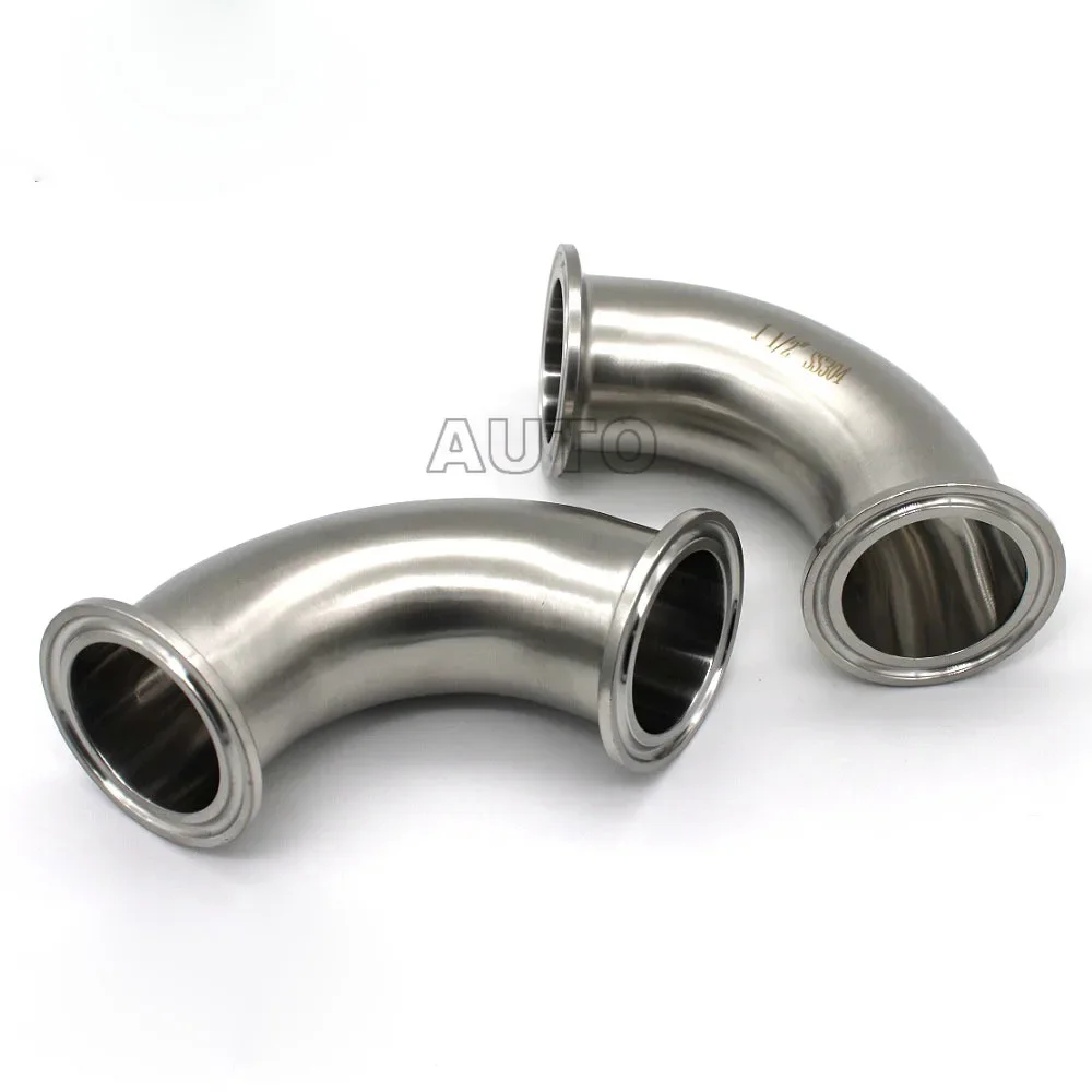 Stainless Steel 304 90 Degree Quick Fitting Elbow Clamp TC Type Chuck Elbow Right Angle Joint