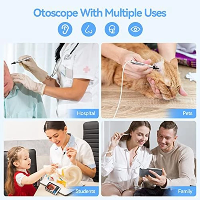 Otoscope Ear Camera With 4.5 Inch Screen, Smart Ear Cleaner, Visual Ear Spoon With Camera Tool Kit, Ear Cleaning Camera Durable