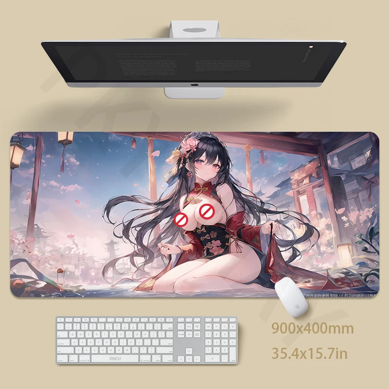 

Gamer Mousepad Sexy Girl Mouse Pad Large Mouse Mat Natural Rubber Table Rug PC Desk Mat Popular Desk Pad 100x50cm Mousepads