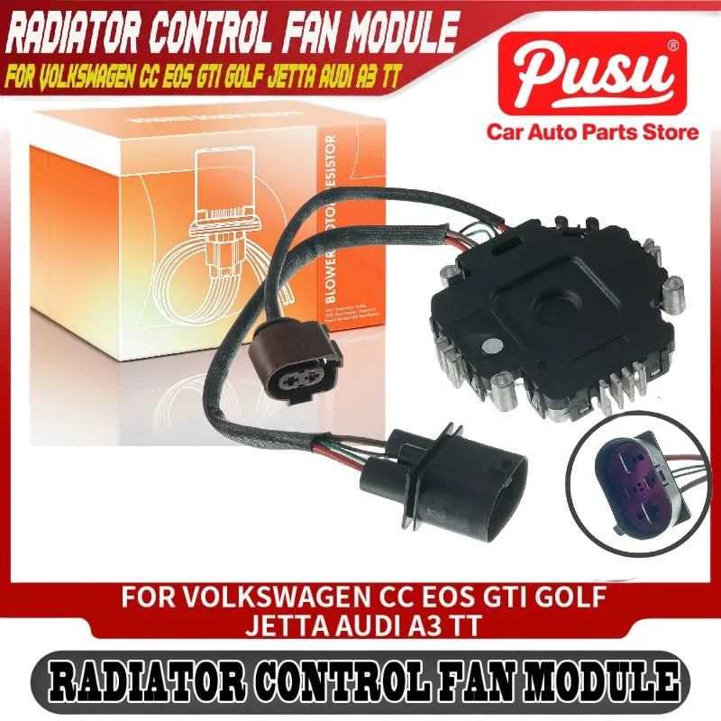 

Engine Cooling Fan Control Module: Compatible with VW CC, EOS, GTI, Golf, Jetta, Passat Audi A3 FCM109, 1K0959455FR, 3C0959455F