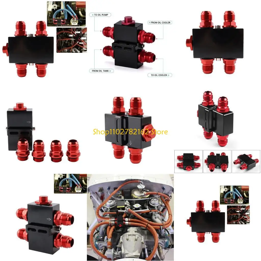 Adaptador tipo sándwich filtro aceite universal AN10 547B optimizado para eficiencia del motor