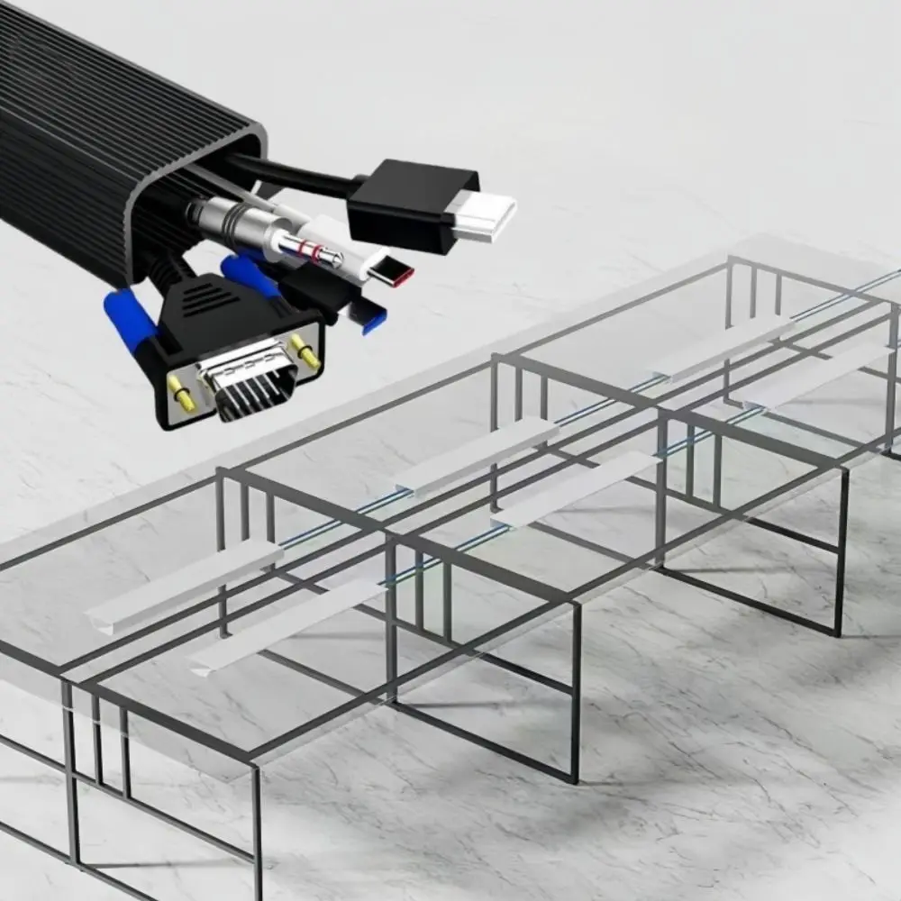 

Новый 40 см настольный кабельный лоток, ПВХ, самоклеящийся кабельный органайзер, защита кабеля без сверления для домашнего офиса, органайзер для проводов