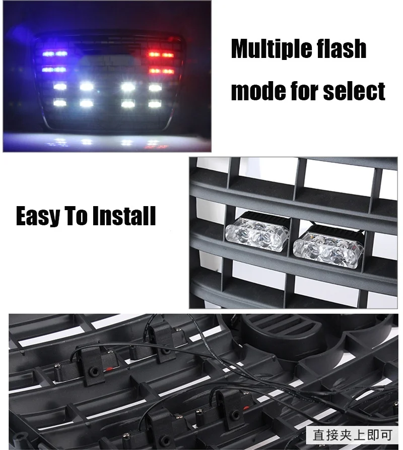 16 LED Strobe Light Wireless Car Emergency Flashing Light Car LED 12V Trailer Truck Strobos Police Warning Light Auto Diode Lamp