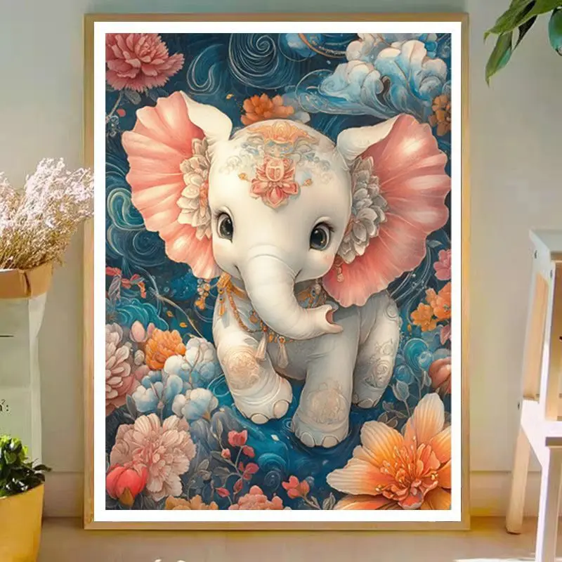 

Милые наборы с принтом слона, вышивка крестиком, 11CT, 9CT, вышивка, сделай сам, хлопковые наборы для рукоделия, поделки с иглами