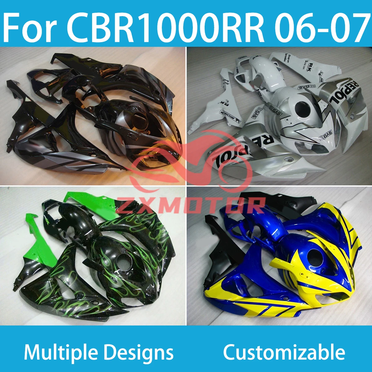 Injection Molded Fairings for Honda CBR 1000RR 06 07 Aftermarket Parts Fairing Kit Motorcycle Full Body CBR1000RR 2006 2007