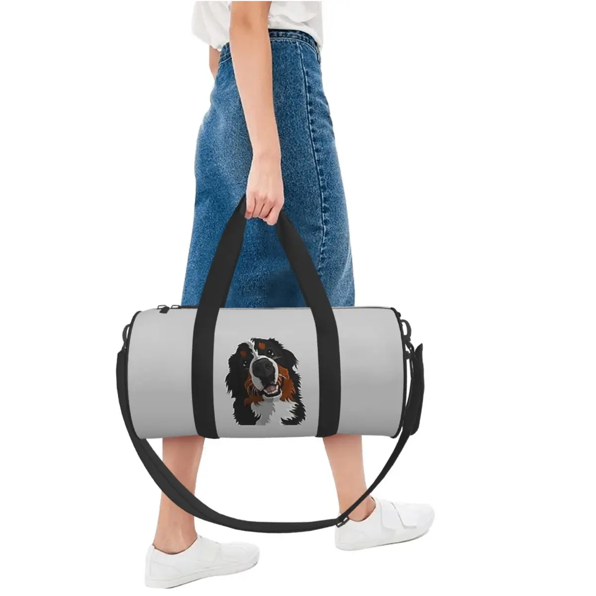 Bernese Mountain Dog Large Duffle Gym Bag Multi-Functional Duffle Travel Bags Handbags Fitness bag