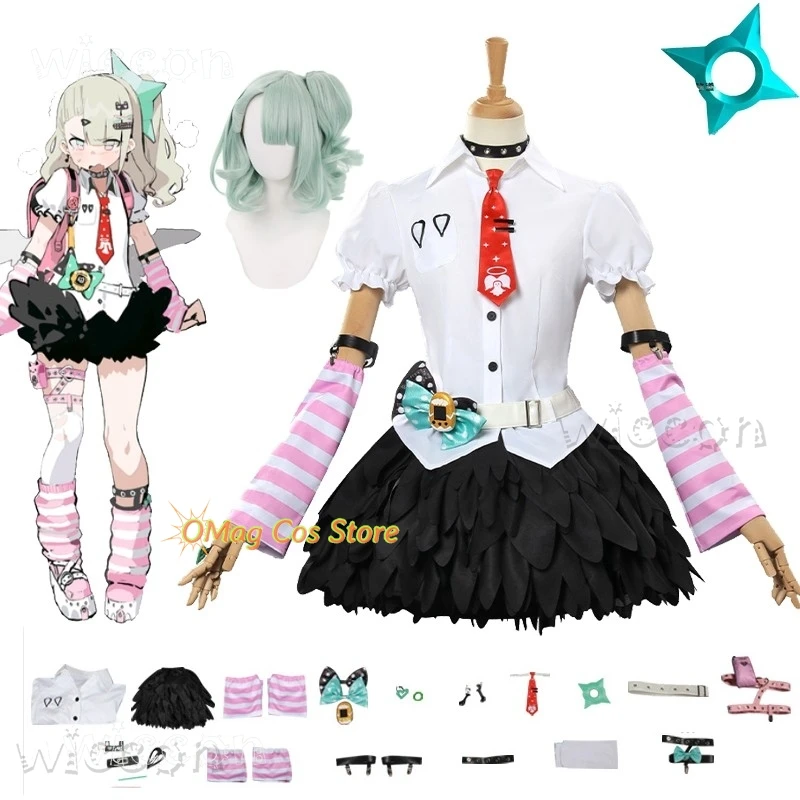 Traje de halloween mulher zz anjos de ilusão cosplay chinatsu remi peruca zenless zona zero disfraz adulto anime roupas