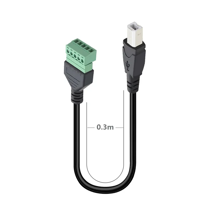 Кабель-удлинитель для передачи данных с 5 ядрами, USB 2,0 B