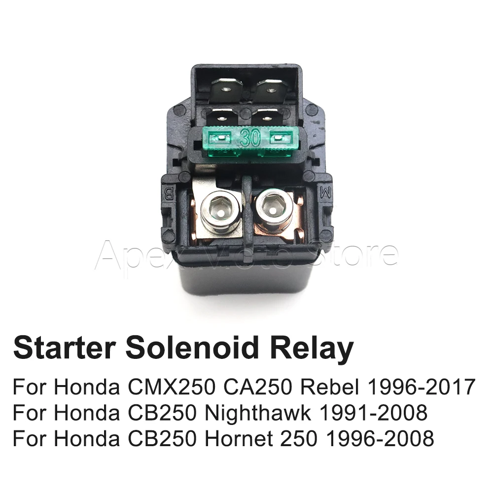 Motorcycle Starter Solenoid Relay For Honda FJS400 FJS600 Silver Wing FES125 FMX650 CMX250 CA250 Rebel CB250 Hornet Nighthawk
