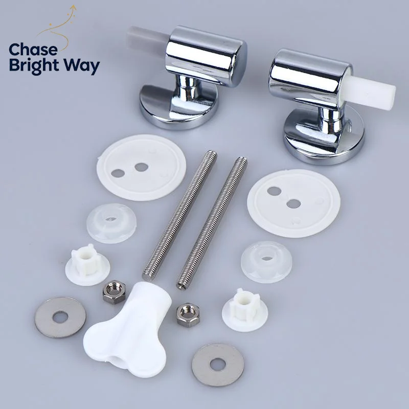 No-slamming Toilet Soft Close Hinges 1 Set Heavy Duty Long Lasting Toilet Seat Fixing Parts for Home Bathroom Repair