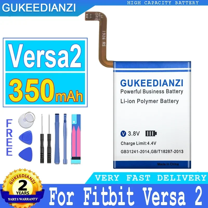 350mah/450mah gukeedianzi batterie für fitbit lite versa 1 2 3 versa1 versa2 versa3 fb504 fb415 fb505 big power bateria