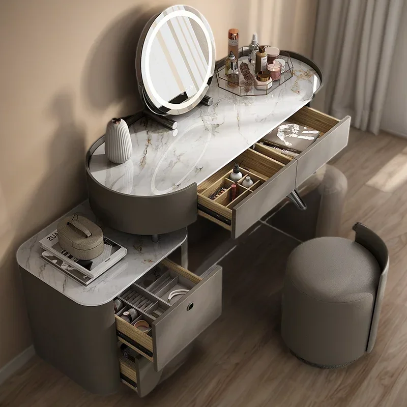 Bedroom Luxury Furniture Treasure Chest Hotel Home Makeup Vanity Desk Dressing Rooms Nordic Nail Table Modern Mirror Toiletries