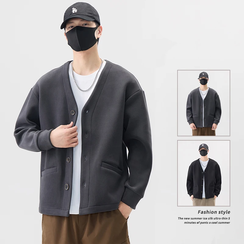 

Мужская утепленная вельветовая куртка Thiened Ro: новая осенне-зимняя модель с V-образным вырезом, теплая, дышащая, с длинными рукавами, повседневная верхняя одежда