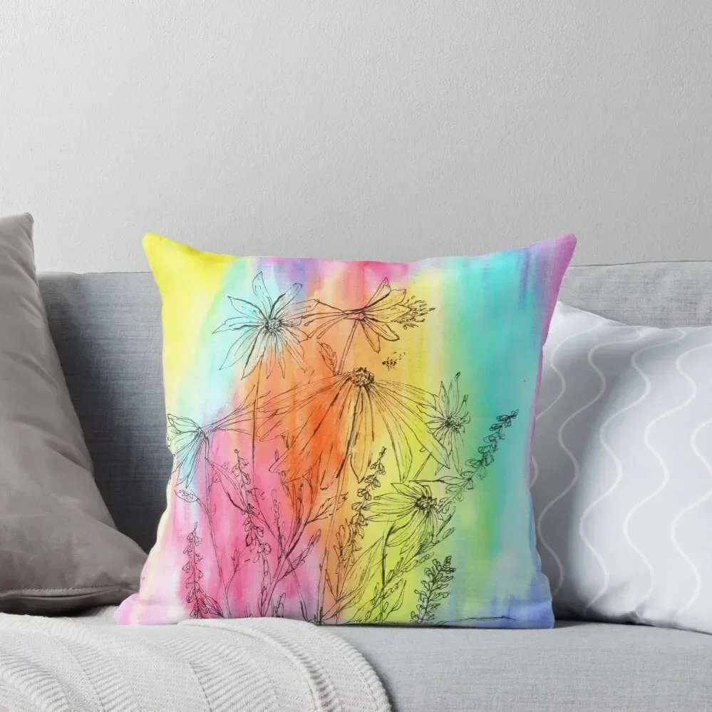 

I F@#%ING LOVE FLOWERS! Throw Pillow anime girl Couch Cushions Luxury Pillow Cover pillow