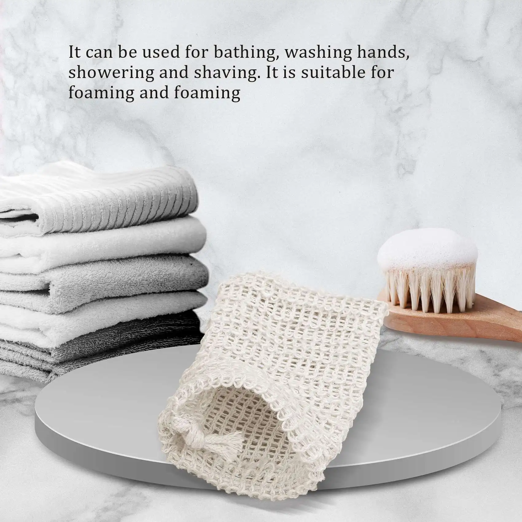 新しい 10 パック天然サイザル麻石鹸バッグ角質除去ソープセーバーポーチホルダー