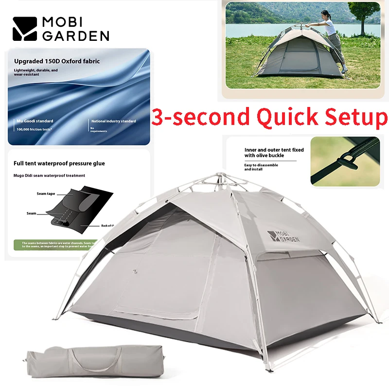 MOBI GARDEN Zero Action Automatic Black Glue Level 6 Stable Wind Resistance 135 2-In-1 Versi 3S Quick Build Thick Fiberglass Rod
