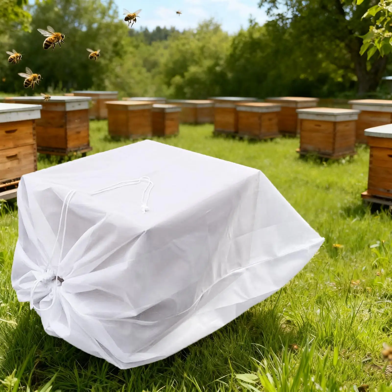 خلية النحل النقل صافي حقيبة تنفس الرباط لوازم تربية النحل خلية النحل التعبئة والتغليف صافي حقيبة لحديقة فندان العسل ساحة #4