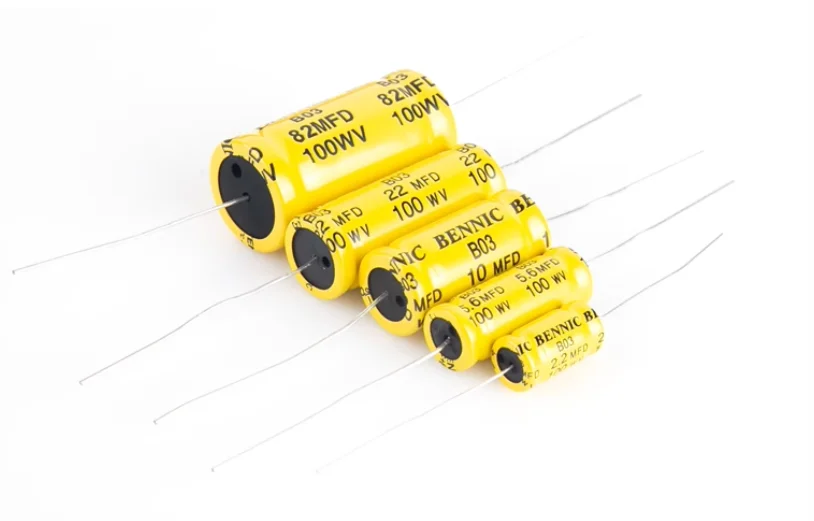 4pcs/lot China Taiwan Original BENNIC B03A series frequency divider capacitor 3% horizontal non-polar electrolytic capacitor