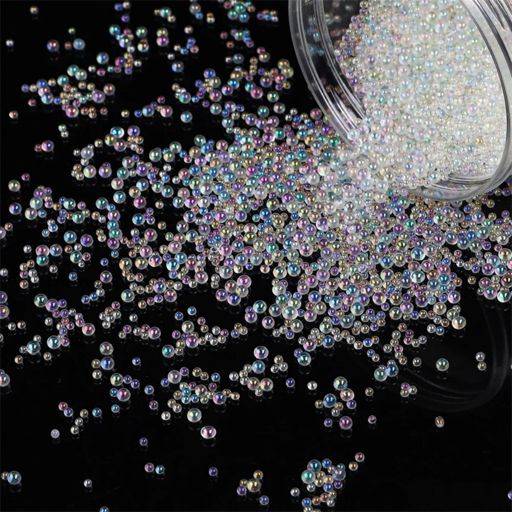 30g Mini Bubble Ball Beads Tiny Crystal Glass Bead For Epoxy Filler Resin Filling DIY Nail Art Decor No Hole Jewelry Accessories