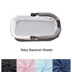 3 PCS Bassinet Sheet Set Ultra Soft Stretchy Craddle Sheets Fit for Bassinet Mattress Pad Cover Unisex Baby Bedding Sheet