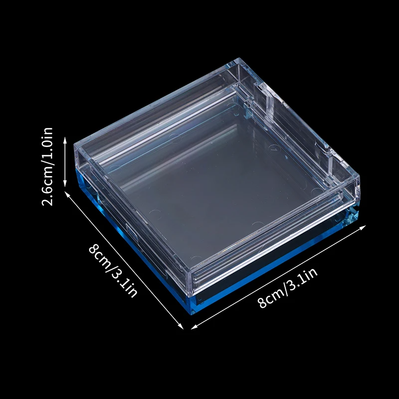 

1PC Double-Layer Press-On Nail Tips Storage Box Blue/White/Transparent for Personal & Salon Use Display Case for Nail Art