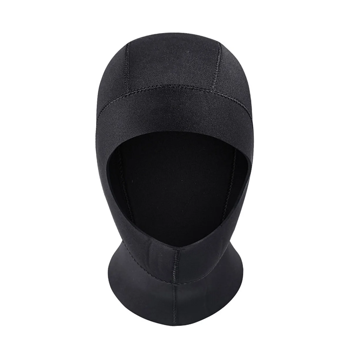 

Diving Hood Natural Less Drag Superb Recovery Snorkeling Head Cover for All Water Sports - Size L Black