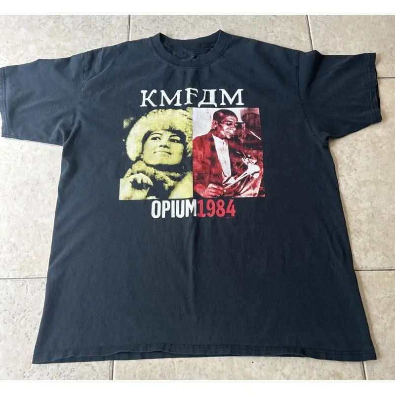 Vtg KMFDM Opium 1984 Cotton Black All Size T Shirt SE111