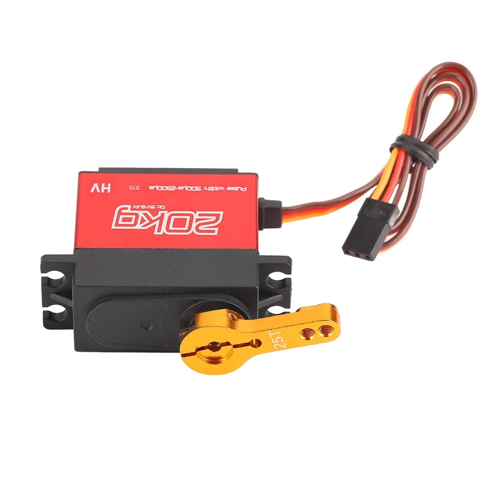 Durable 20KG Digital Servo Motor Waterproof 180 Degree Rotation High Torque Servo With 25T Servo Arm RC Servo Motor For RC Car