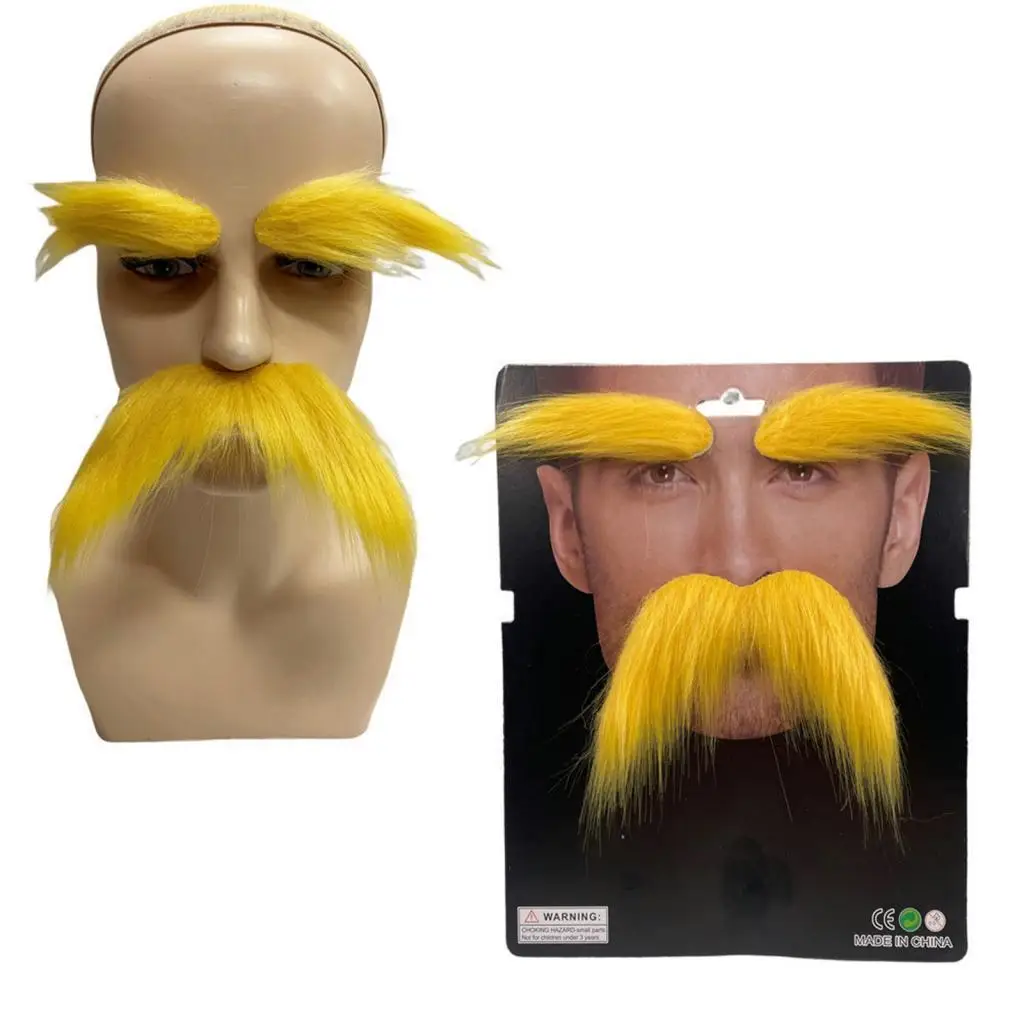 Realistische doek nep snor baard kunstmatig gezichtshaar voor carnaval theater cosplay feestartikelen volwassenen kinderen