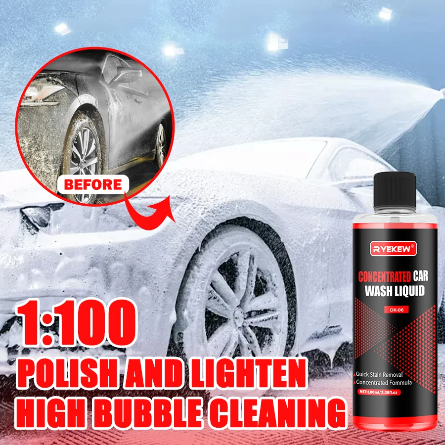 سائل غسيل السيارات الكثيف من رغوة الثلج، تنظيف السيارة الرغوي المتطرف، صابون غسيل السيارات الرغوي للسيارة والشاحنات والموتو (يعمل مع مدفع الرغوة)